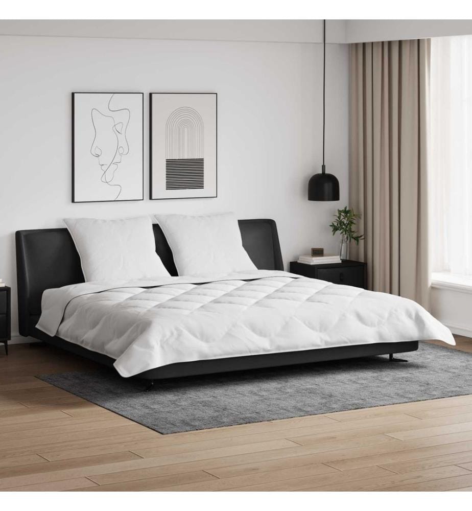 Duvet d'hiver avec oreiller 3 pcs Blanc Microfibre