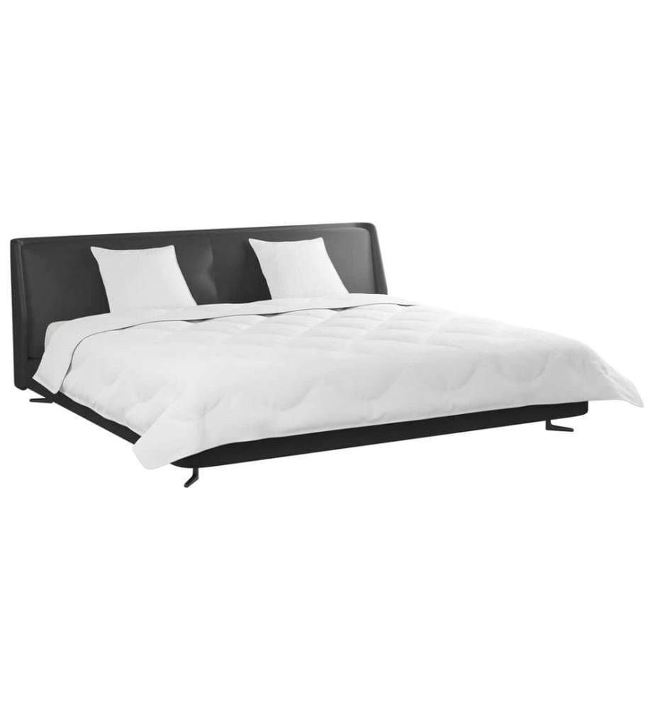 Winterbettdecke mit Kissen 3 pcs Weiss Mikrofaser