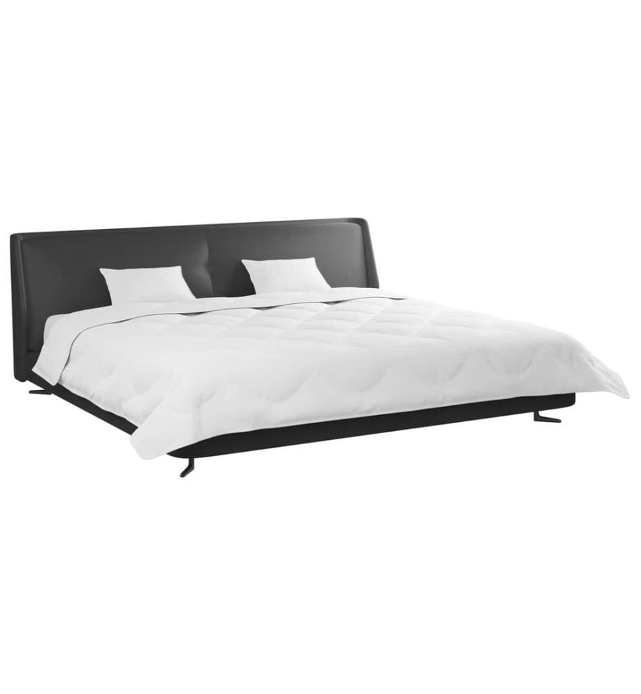 Winterbettdecke mit Kissen 3 pcs Weiss Mikrofaser
