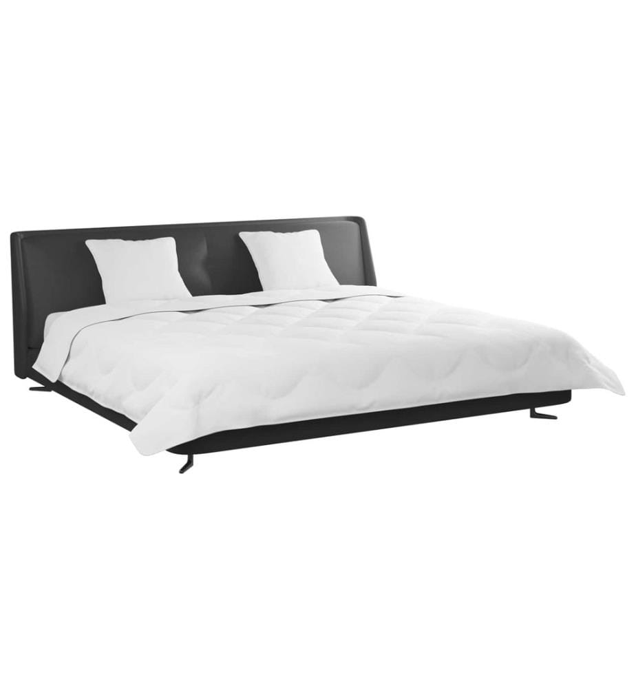Decke mit Kissen 3 pcs Weiss Mikrofaser und Daunenfedern