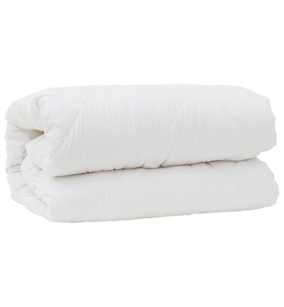 Ensemble de Duvet 3 pcs Blanc Microfibre et Plumes D'oie
