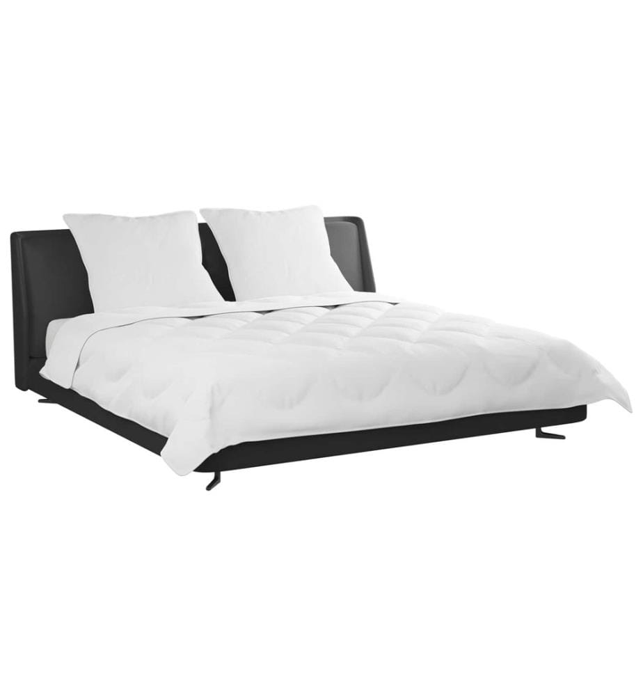 Bettdecke mit Kissen 3 pcs Weiss Mikrofaser