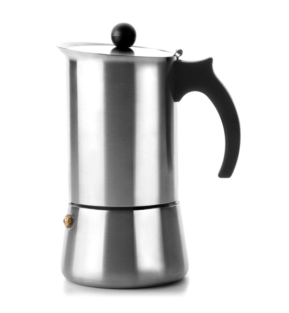 Ibili Evva Rouge - Cafetière Espresso Italienne 12 Tasses 600 Ml, Fonte D'Aluminium Ultra-Résistante, 100% Compatible Induction