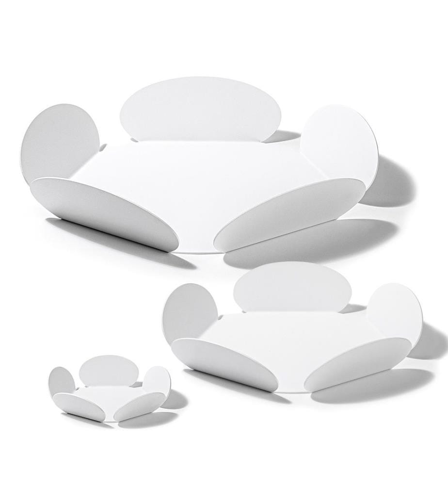 Dekoratives Metall-Accessoire-Set, 3 Teile, weiss, 100% Metall