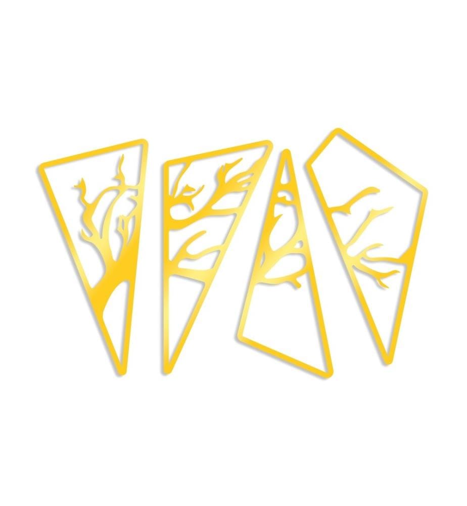 Decorative Metal Wall Accessory, Gold, Metal Body