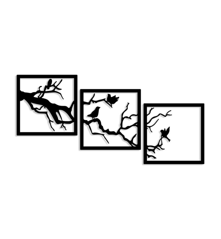 Decorative Metal Wall Accessory, Black, Metal Body