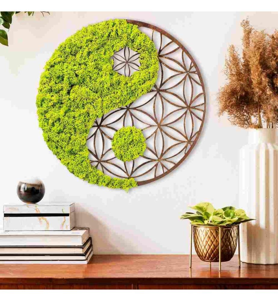 Dekoratives Wand-Accessoire, grün, braun, 100% MDF - Moss