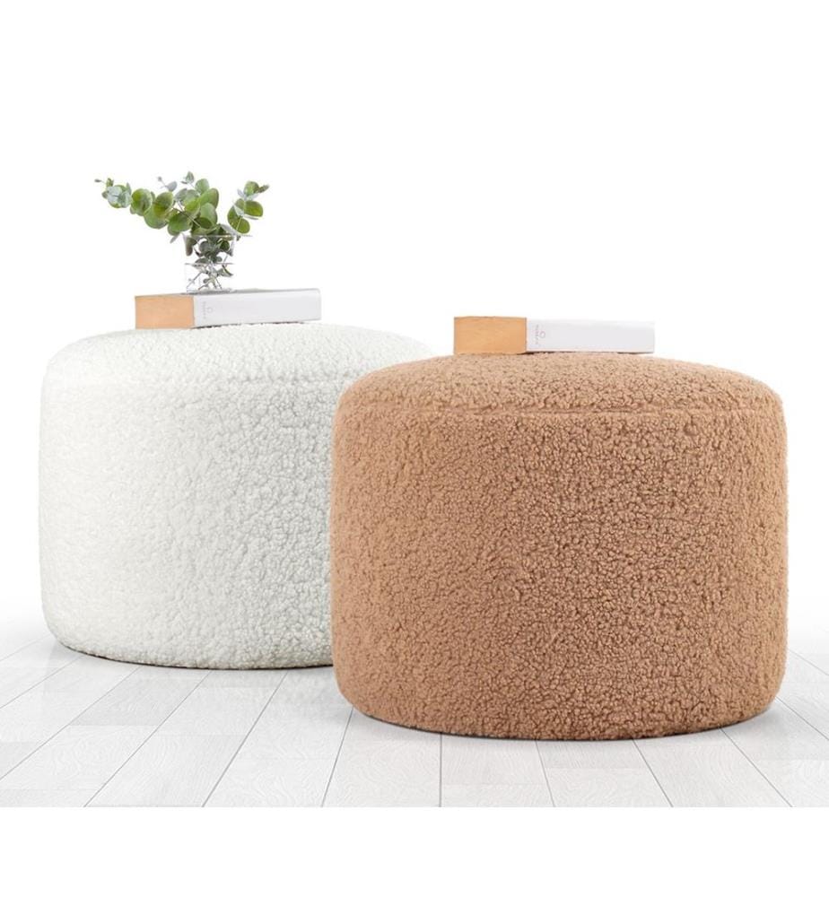 Blancs, Sacs De Haricots Classiques, Faux Pelz