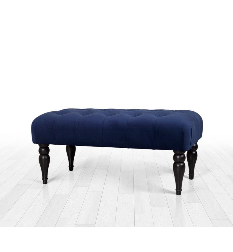 Sitzbank, Marineblau, 50% Baumwolle / 50% Samt