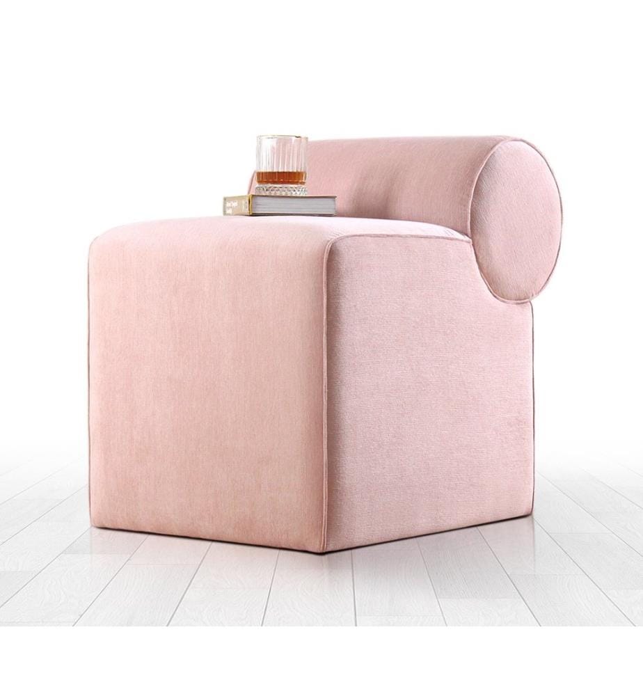 Pouf, rose, 100% coton