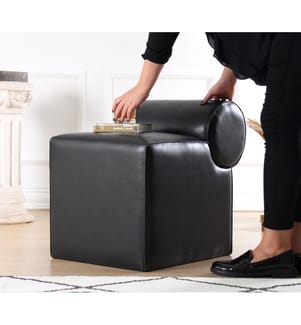 Sessel, Schwarz, 100% Kunstleder