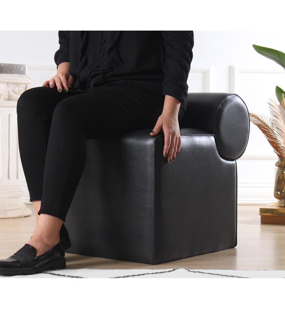 Sessel, Schwarz, 100% Kunstleder
