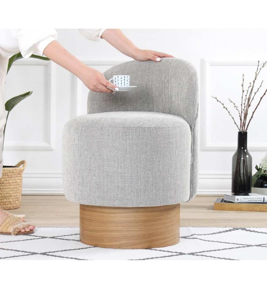 Sessel, Grau, 50% Baumwolle / 50% Linen