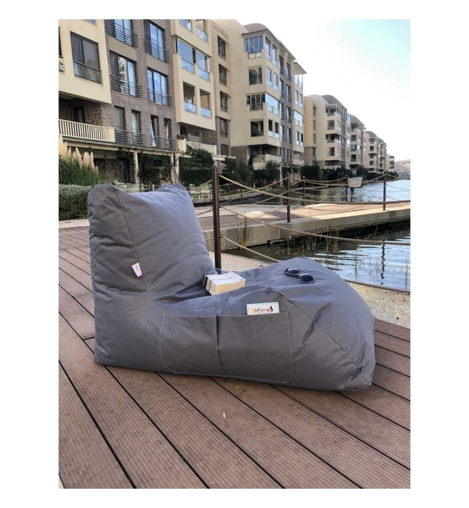 Sitzsack, Grau, 100% Polyester, Stoff: 100% Impertex