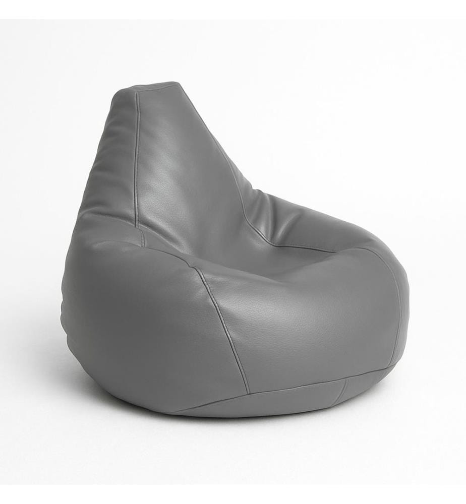 Sitzsack, Grau, 100% Polyester, Stoff: 100% Kunstleder