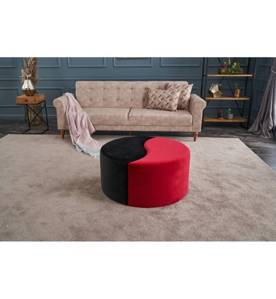 Schwarz,Rot, Klassische Sitzsäcke, %100 Polyester & Velvet