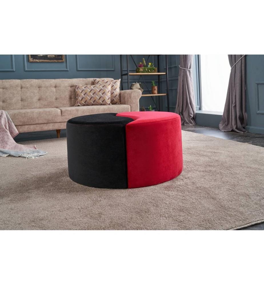 Schwarz,Rot, Klassische Sitzsäcke, %100 Polyester & Velvet