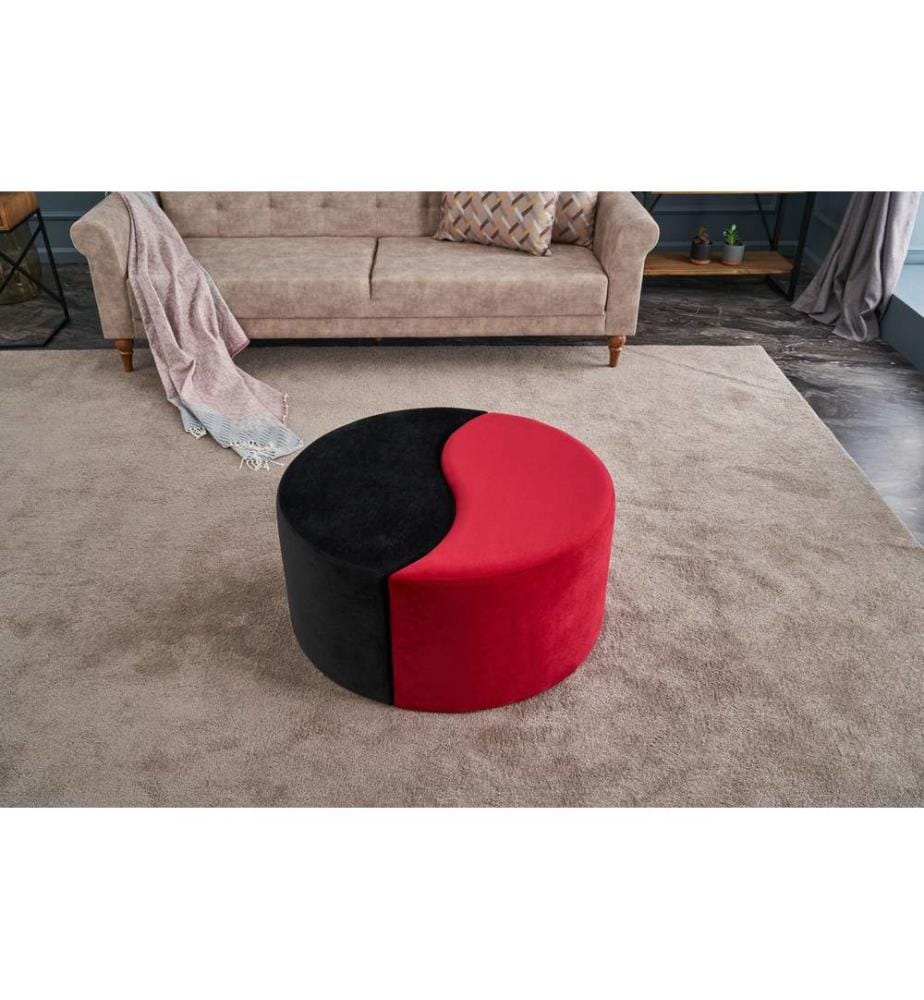 Schwarz,Rot, Klassische Sitzsäcke, %100 Polyester & Velvet