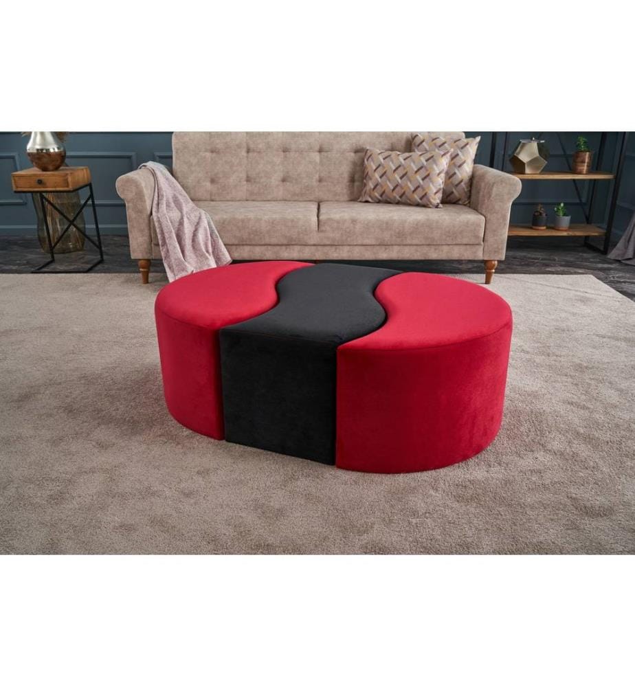 Schwarz,Rot, Klassische Sitzsäcke, %100 Polyester & Velvet