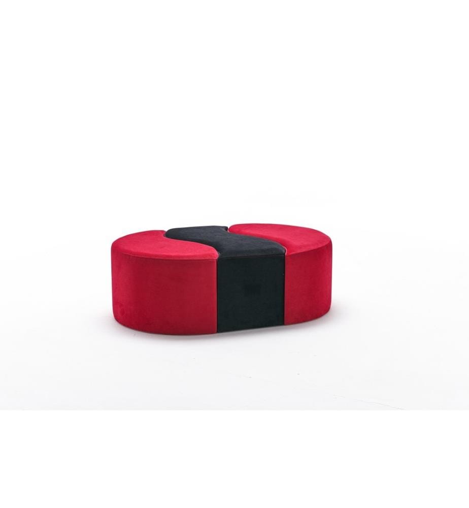Schwarz,Rot, Klassische Sitzsäcke, %100 Polyester & Velvet