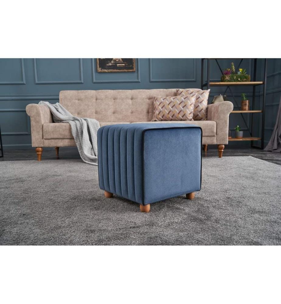 Blue, Sacs De Haricots Classiques,% 100 Polyester Et Velours