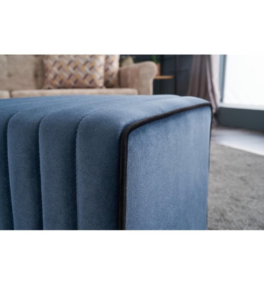 Blue, Sacs De Haricots Classiques,% 100 Polyester Et Velours