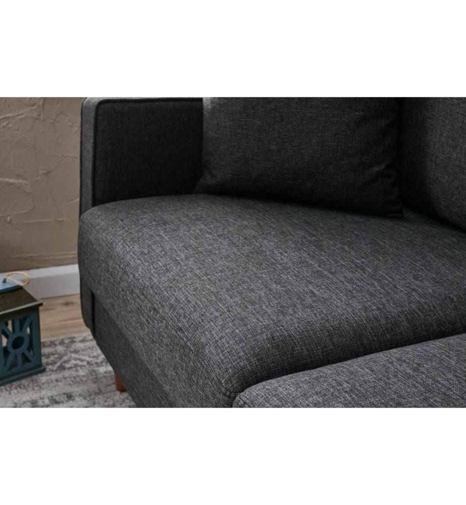 Anthrazit, Schlafsofas, Rahmen: Fir , Flakeboard