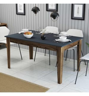 Couleur Noix, Anthracite, Tables Basses, 75X145X88 cm, Assiette De Particules Enrobée De Mélamine