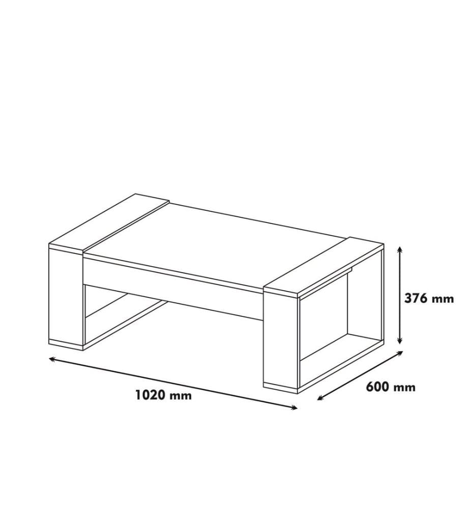 Nussbaumfarbe,Weiss, Couchtische, 37,6X102X60 cm, Melaminbeschichtete Partikelplatte