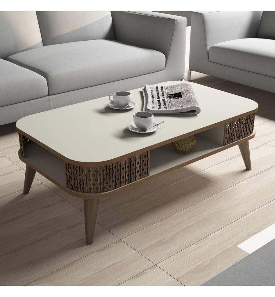Sahne, Couchtische, 34,6X105X60 cm, Melaminbeschichtete Partikelplatte