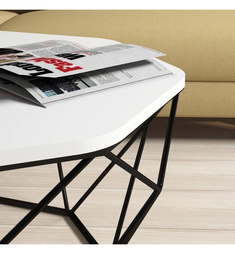 Blanc, Tables Basses, 38X90X90 cm, Plaque De Particules Enrobée De Mélamine