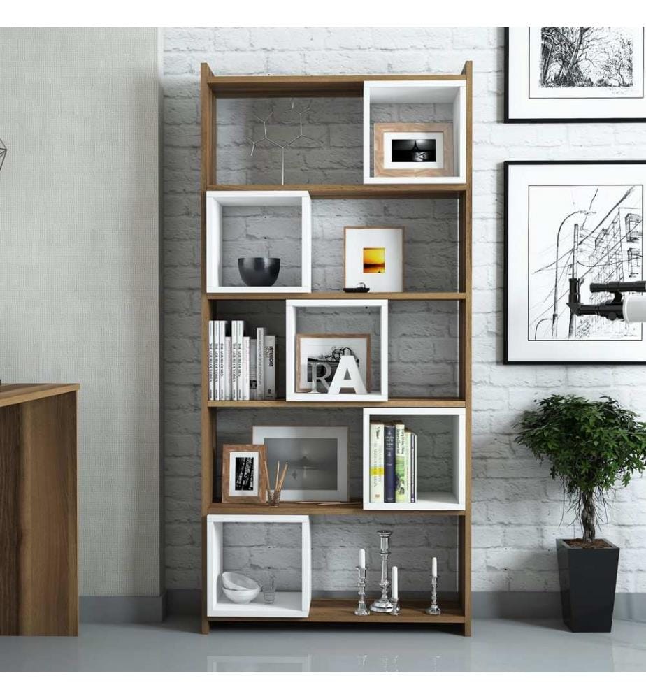 Bookshelf, WhiteWalnut, Melamine Coated Particle Board