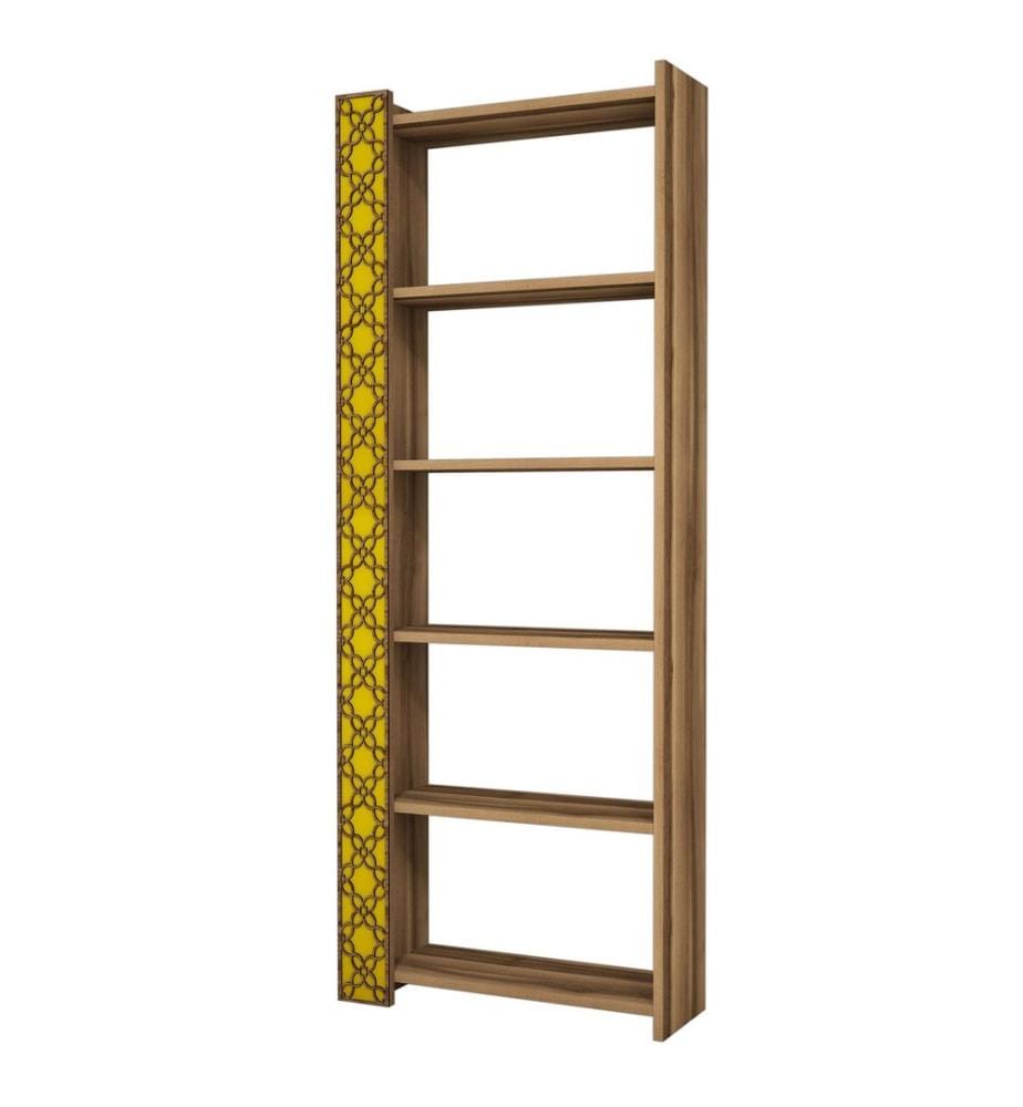 Bookshelf, WalnutYellow, Melamine Coated Particle Board