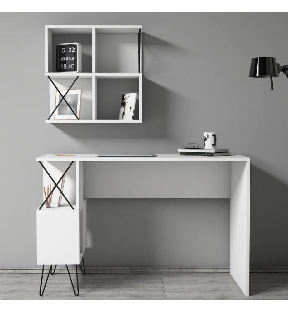 Blanc, Noir, Étagères, 78,8X120X60 cm, Plaque De Particules Enrobée De Mélamine