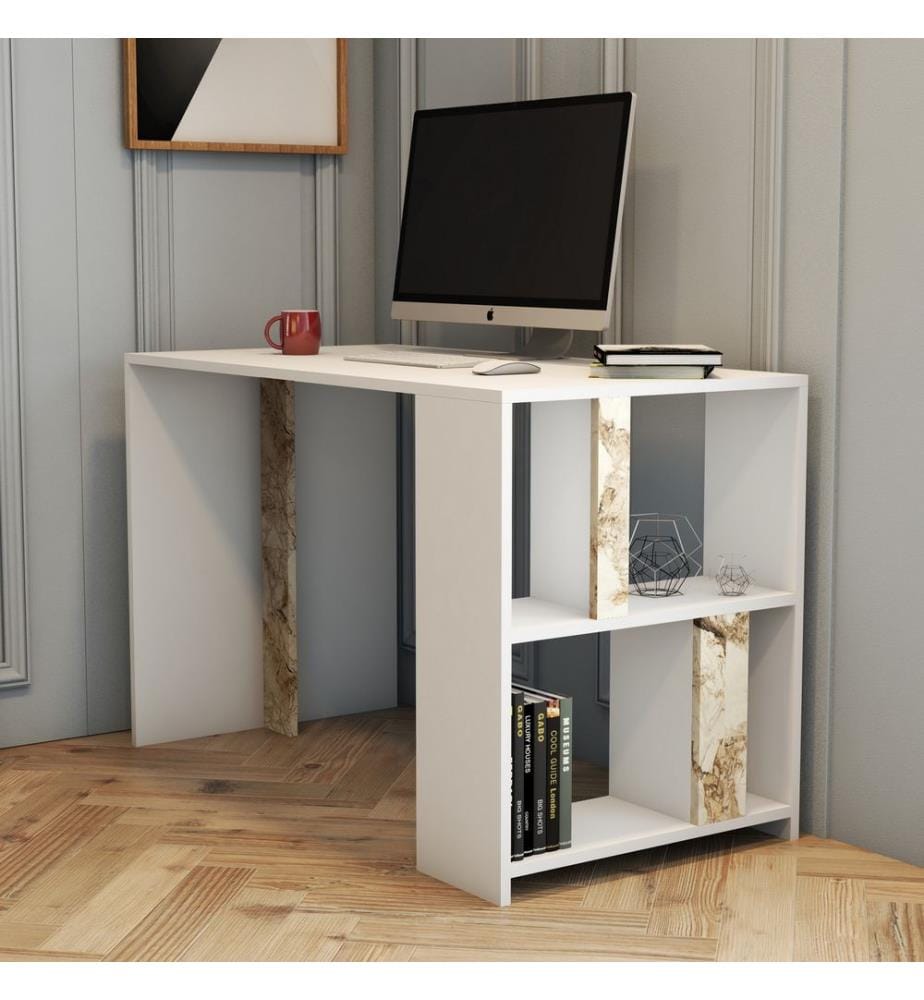 Weiss, Couchtische, 75,4X120X60 cm, Melaminbeschichtete Partikelplatte