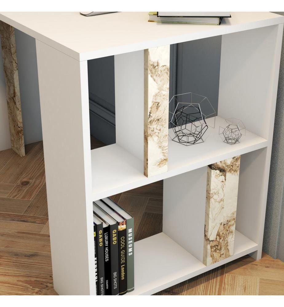 Weiss, Couchtische, 75,4X120X60 cm, Melaminbeschichtete Partikelplatte