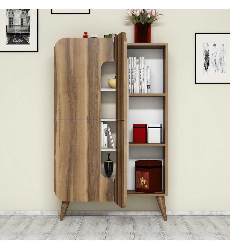 Multi Purpose Cabinet, WalnutCream, Melamine Coated Particle Board