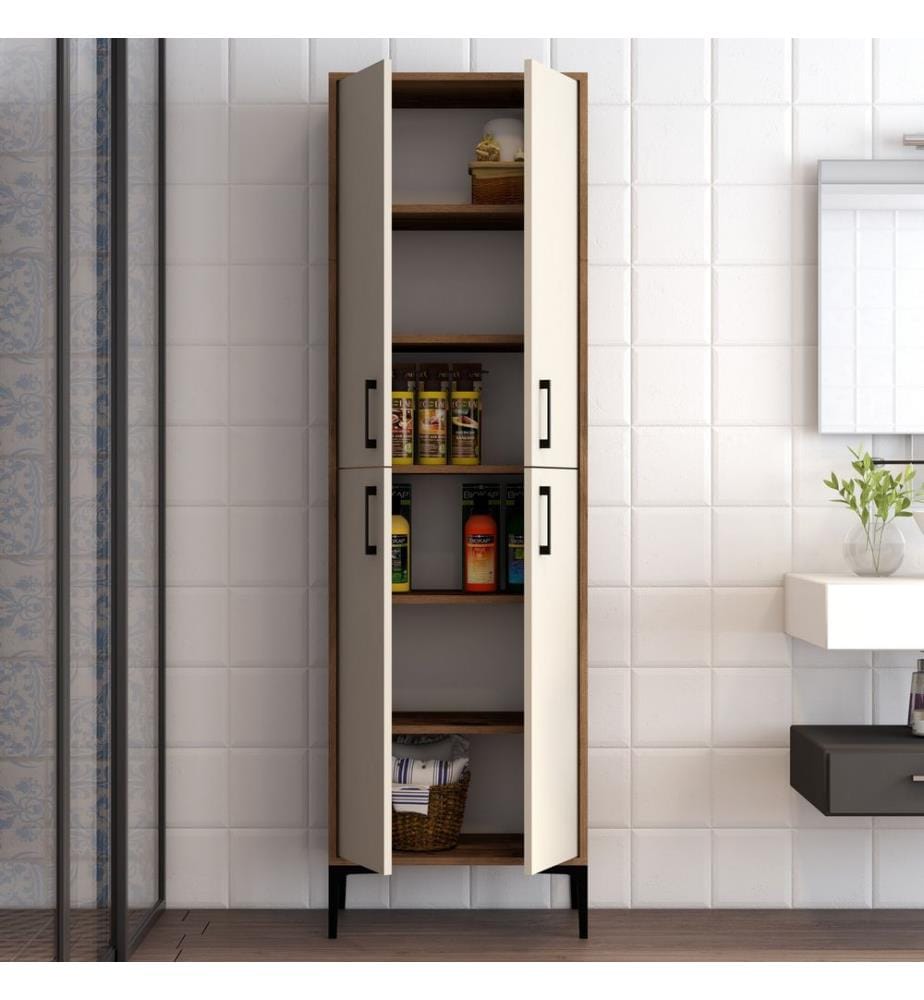 Multi Purpose Cabinet, WalnutCream, Melamine Coated Particle Board