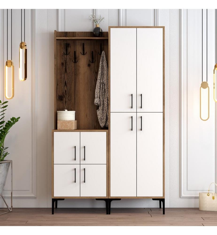 Couleur Noix, Blanc, Stand De Vesti
