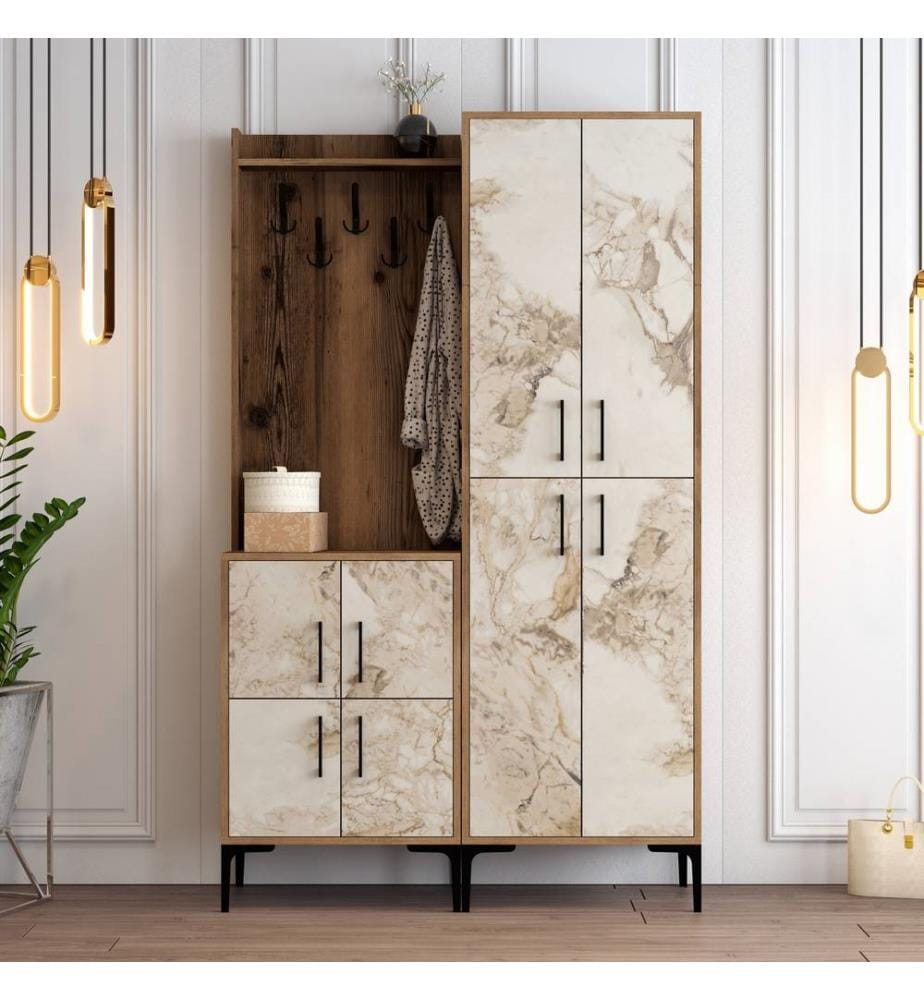 Couleur Noix, Blanc, Stand De Vesti