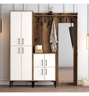 Couleur Noix, Blanc, Stand De Vesti