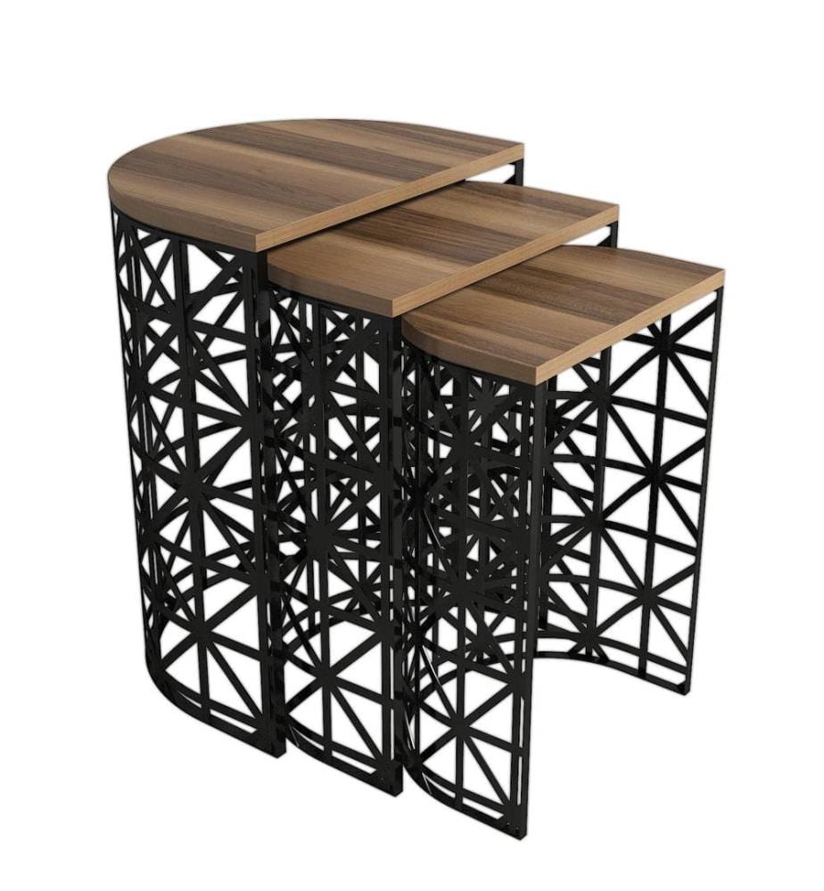 Couleur Noire, Tables Basses, 62X46X33 cm, Plaque De Particules Enrobée De Mélamine