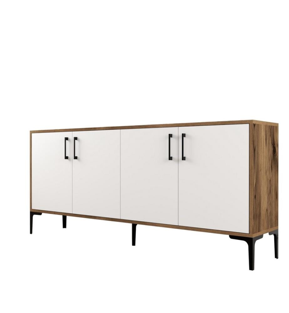 Console, WalnutWhite, Melamine Coated Particle Board