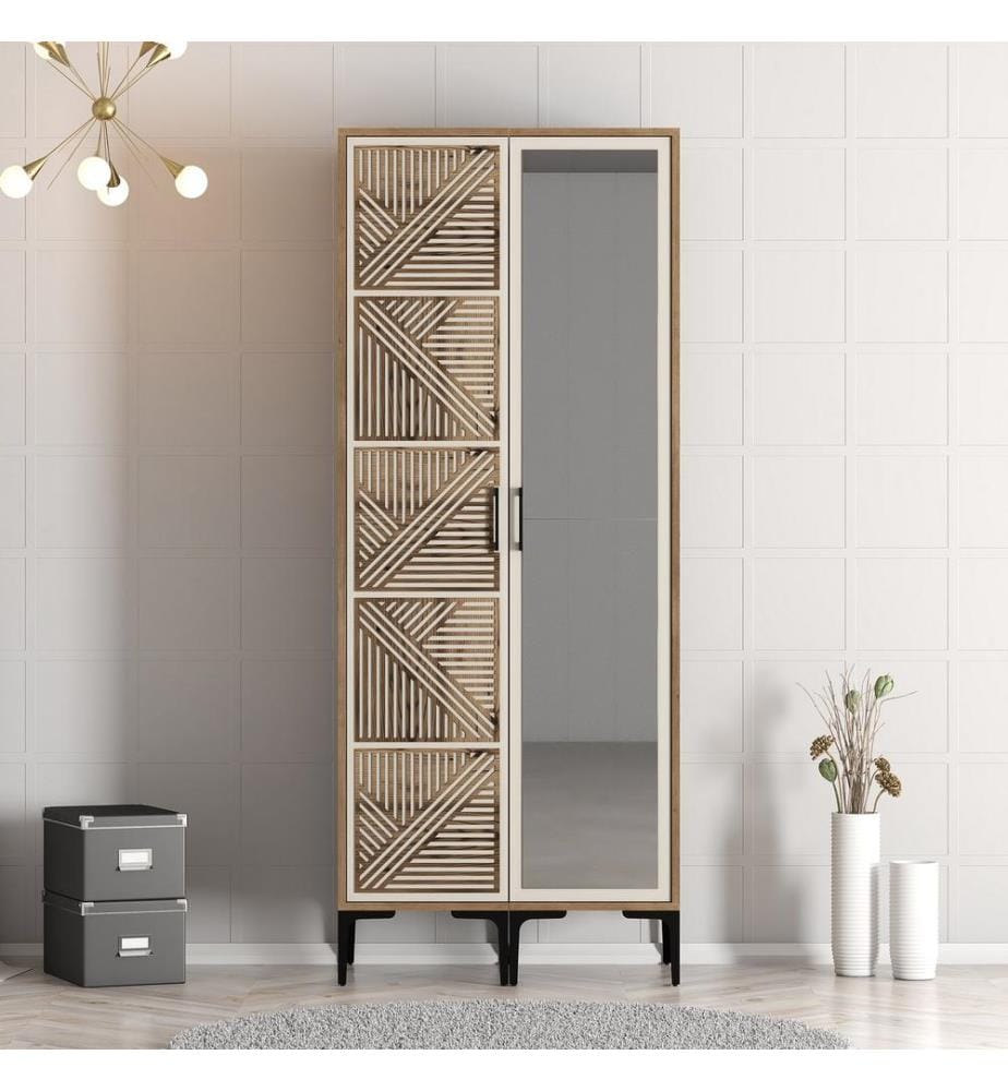 Armoire, Noyer, Crème, Panneau de particules mélaminé