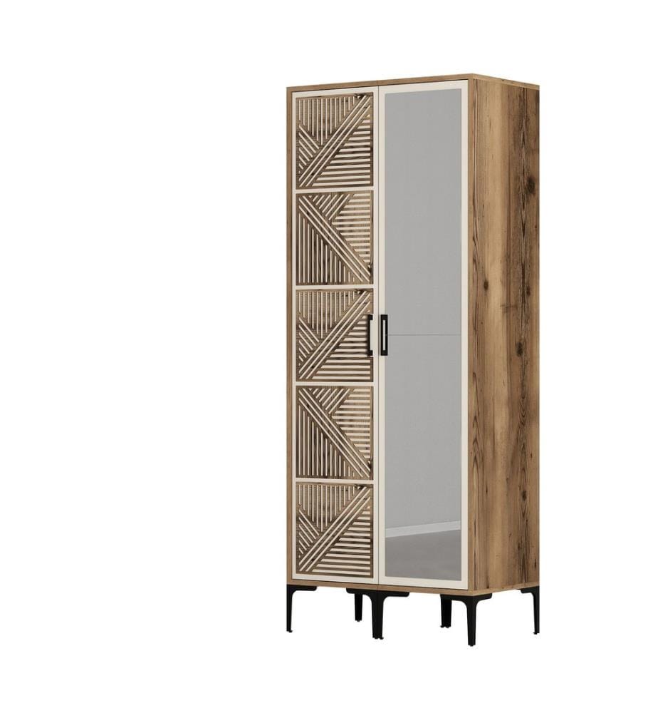 Armoire, Noyer, Crème, Panneau de particules mélaminé