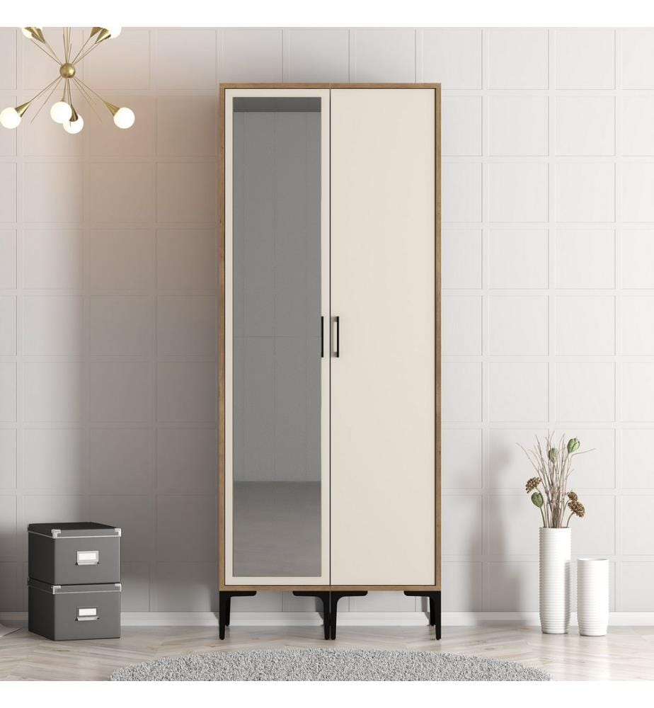 Armoire, Noyer, Crème, Panneau de particules mélaminé