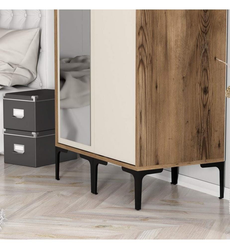 Armoire, Noyer, Crème, Panneau de particules mélaminé