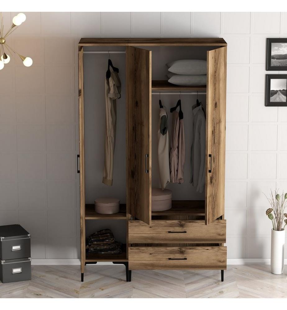 Armoire, Noyer, Panneau de particules mélaminé