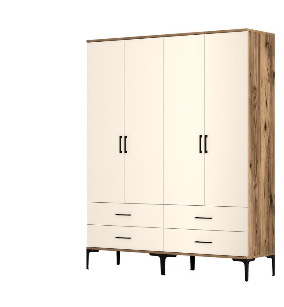 Armoire, Noyer, Crème, Panneau de particules mélaminé