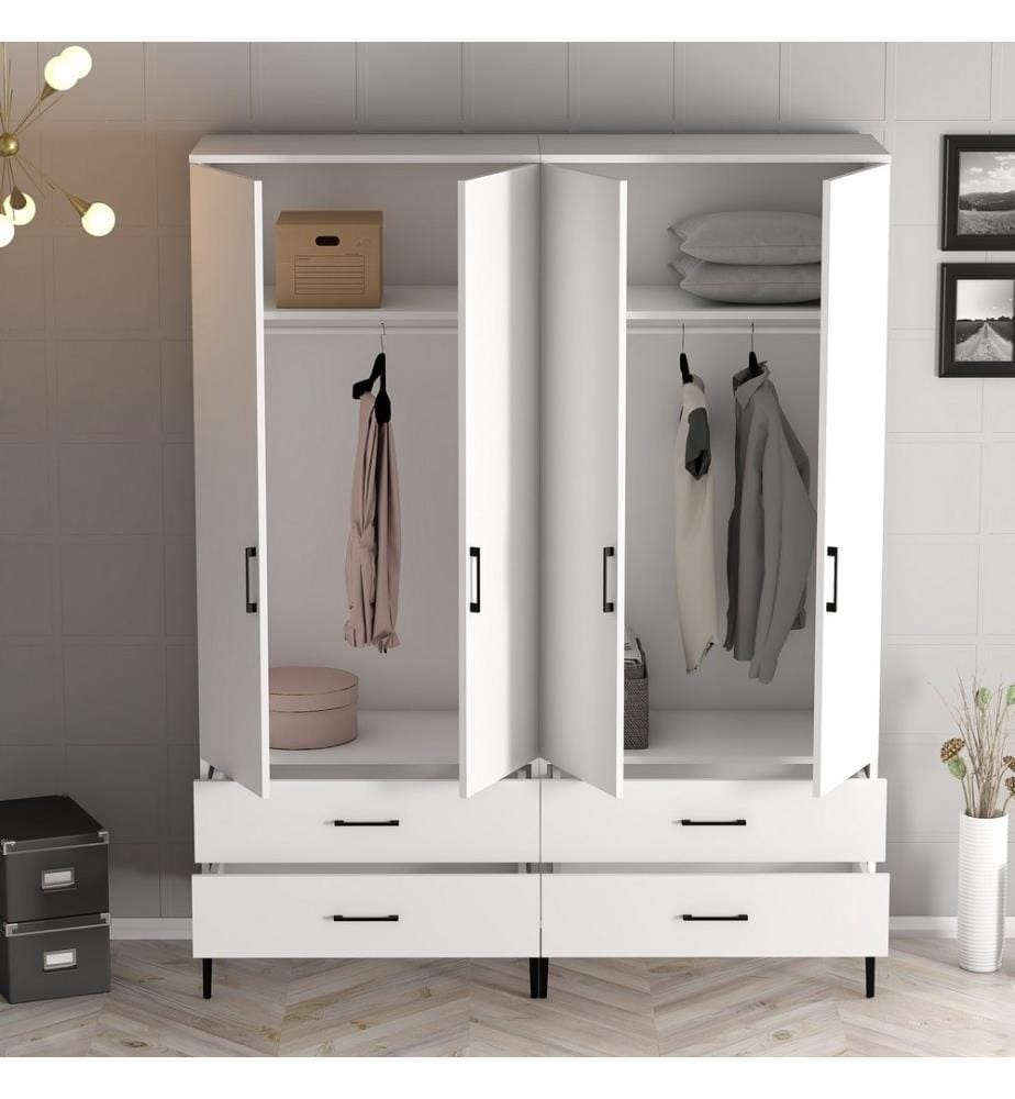 Armoire, Blanc, Panneau de particules mélaminé